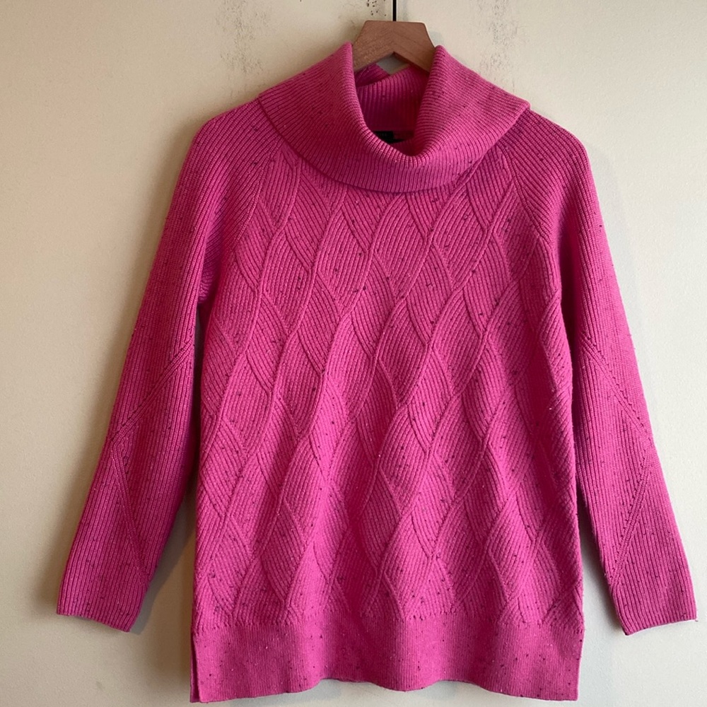 Talbots Pink Cowl Neck Sweater